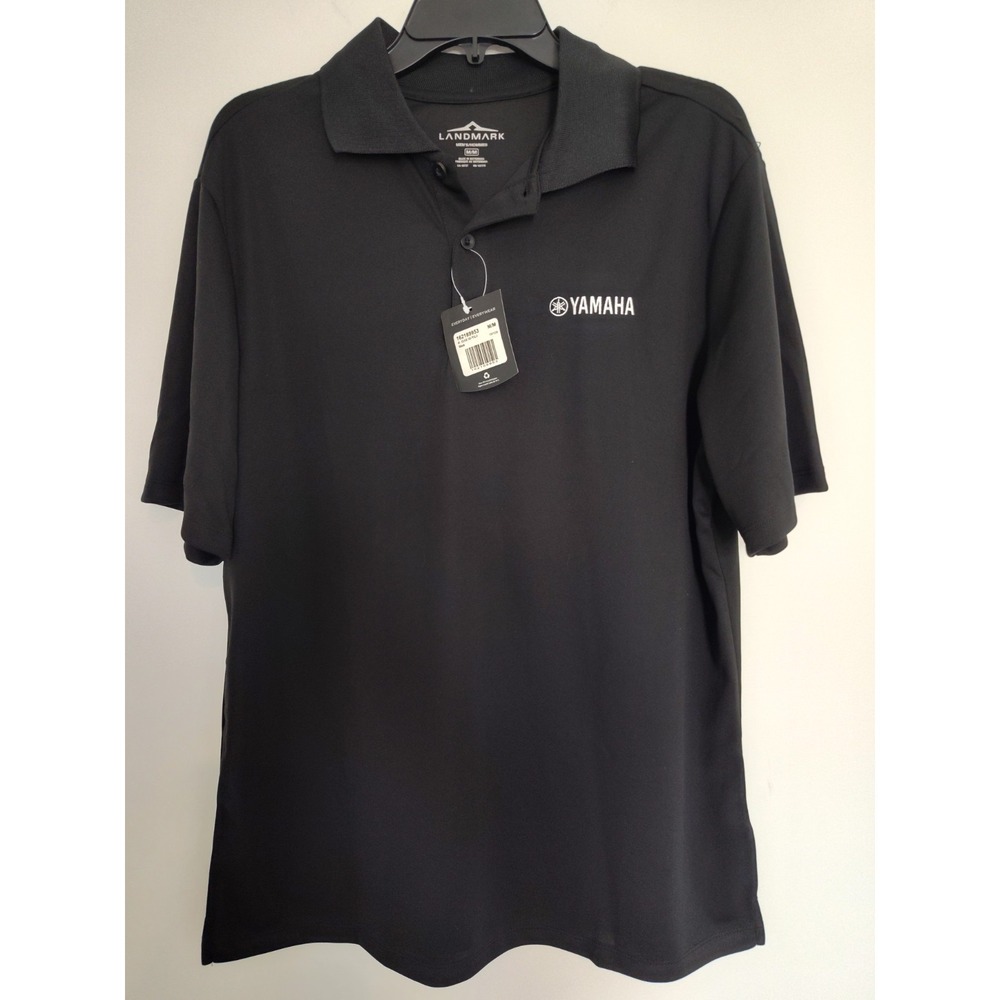 Yamaha‎ Landmark Golf Polo Shirt Size M Black NWT